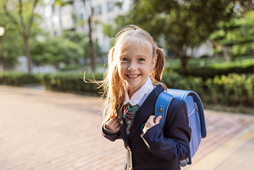 confident young female spelling bee student